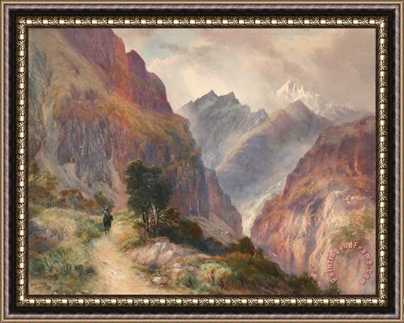 John Gully In The Southern Alps Framed Painting
