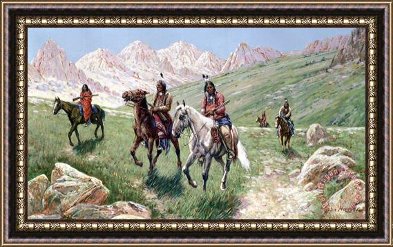 John Hauser In the Cheyenne Country Framed Print