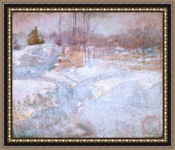 John Henry Twachtman Winter Framed Painting