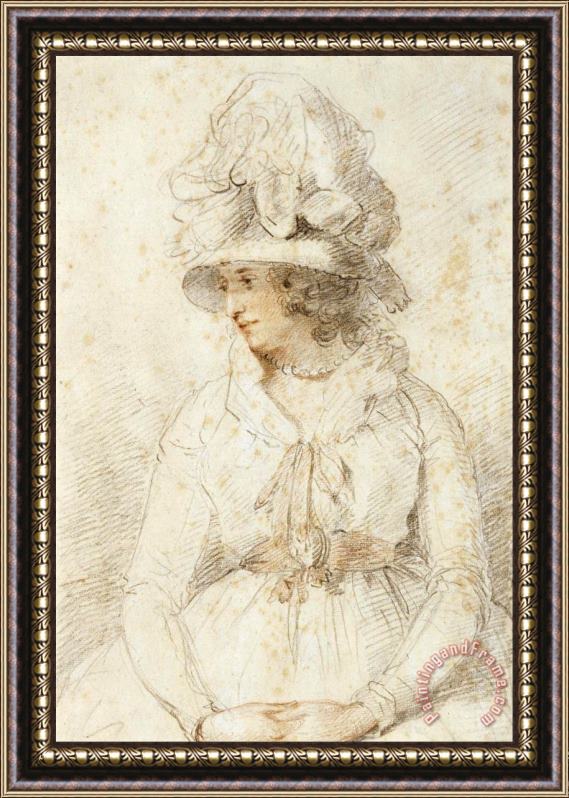 John Hoppner Portrait of a Lady Framed Painting