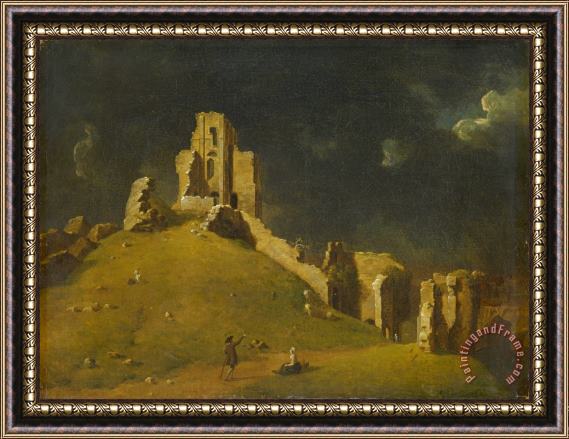 John Inigo Richards Corfe Castle, Dorset Framed Painting