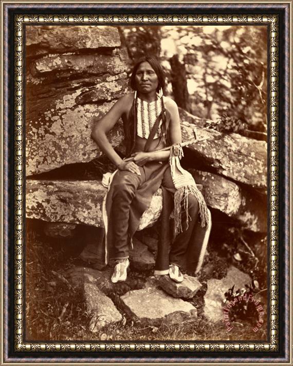 John K. Hillers  Little Bear, Cheyenne Framed Painting