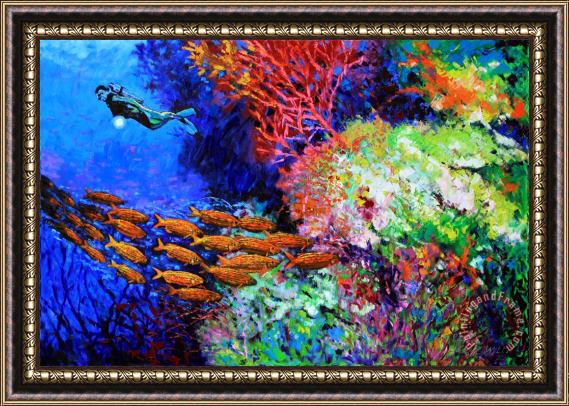 John Lautermilch A Flash of Life and Color Framed Painting