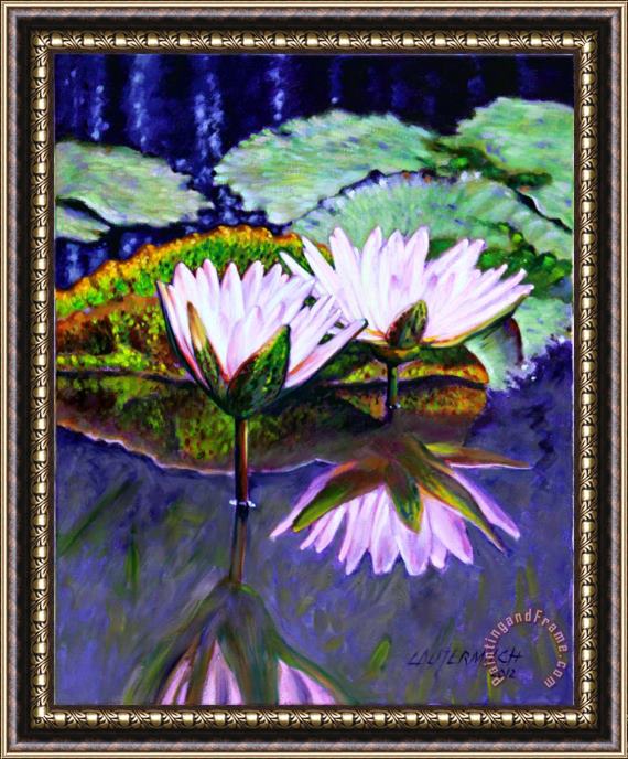 John Lautermilch Beauty on the Pond Framed Painting