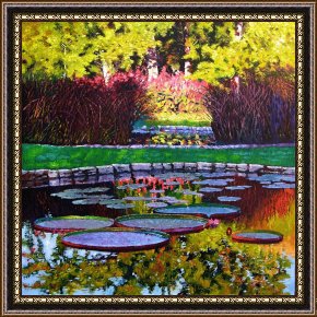 A Pond in The Morvan Framed Prints - Garden Ponds - Tower Grove Park by John Lautermilch