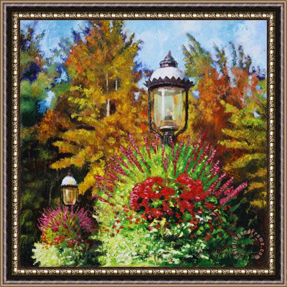 John Lautermilch Gas Light Square Framed Painting