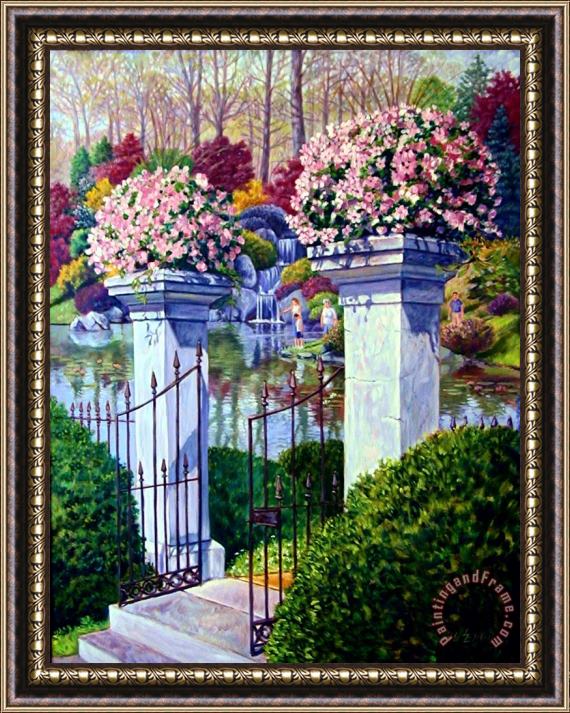 John Lautermilch Peace in the Garden Framed Painting