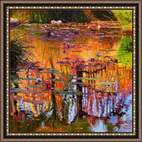 A Pond in The Morvan Framed Prints - Ripples on Fall Pond by John Lautermilch