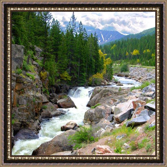 John Lautermilch Rocky Mountain Stream Framed Painting