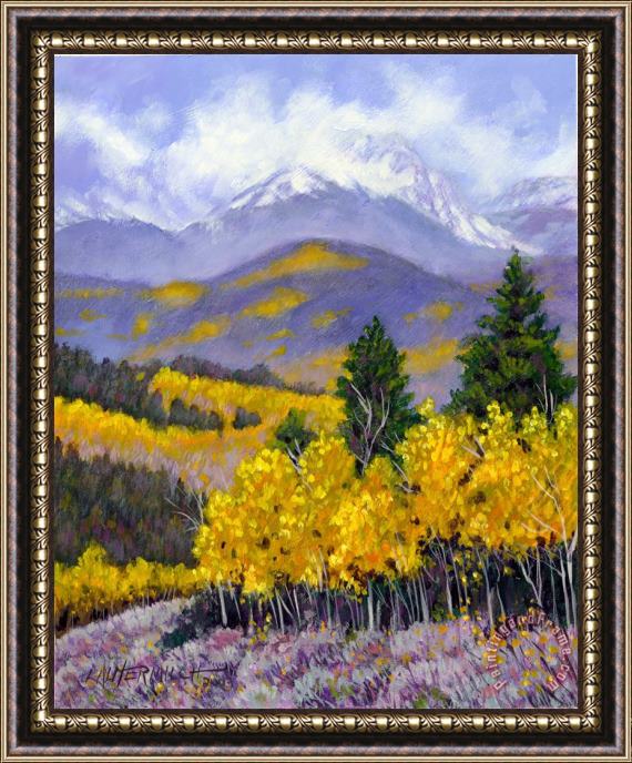 John Lautermilch Snowing in the Mountains Framed Painting