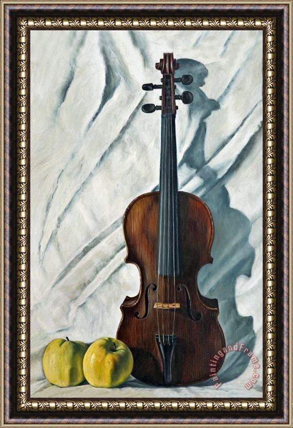 John Lautermilch Still Life with Violin Framed Painting