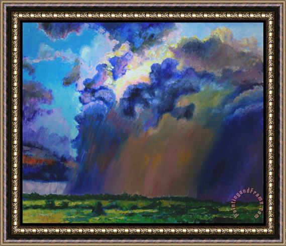 John Lautermilch Storm Clouds Over Missouri Framed Painting