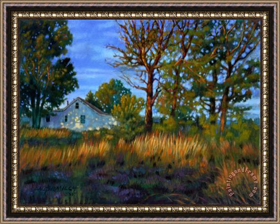 John Lautermilch Sunset on Country Home Framed Print