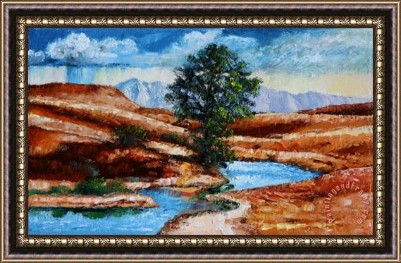 John Lautermilch Tree Near Living Waters Framed Painting