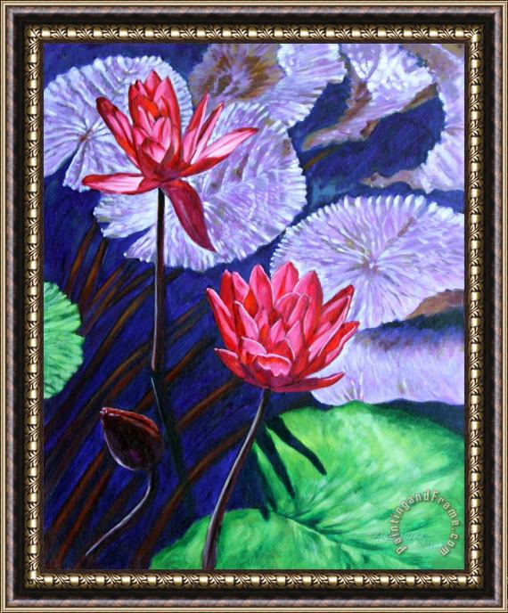 John Lautermilch Two Red Lilies Framed Print