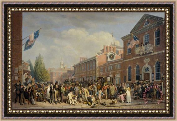 John Lewis Krimmel Election Day in Philadelphia Framed Painting