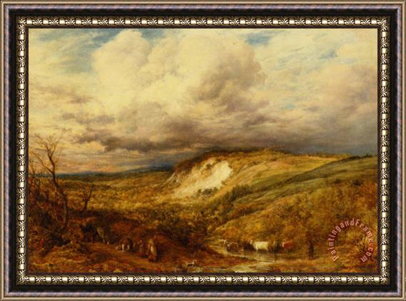 John Linnell A Surrey Chalkpit Framed Painting