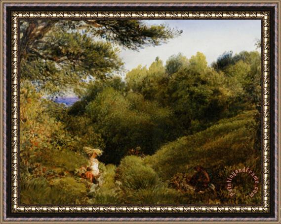 John Linnell A Surrey Glade Framed Painting