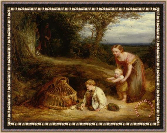 John Linnell The Young Brood Framed Painting