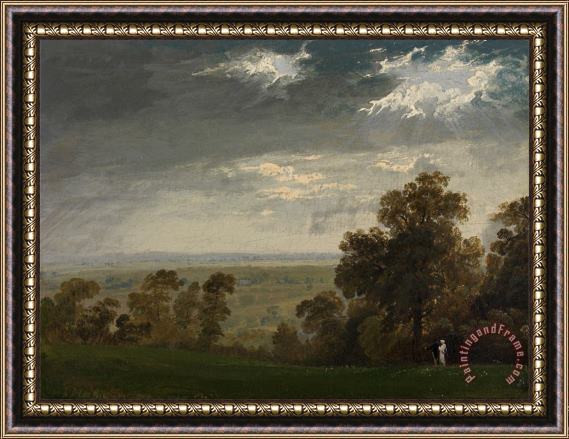 John Martin Landscape, Possibly The Isle of Wight Or Richmond Hill Framed Painting
