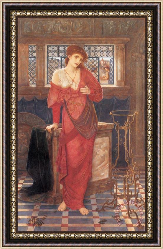 John Melhuish Strudwick Isabella Framed Painting