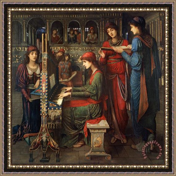 John Melhuish Strudwick Saint Cecilia Framed Painting