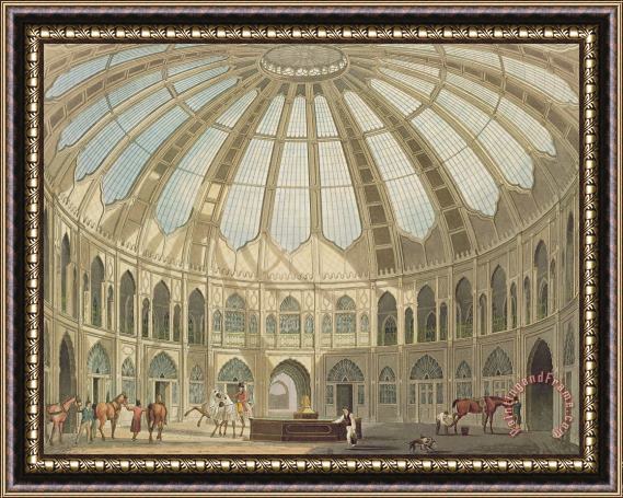 John Nash The Interior Of The Stables Framed Painting