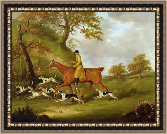 John Nott Sartorius Huntsman and Hounds Framed Painting