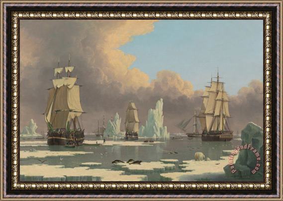 John of Hull Ward The Northern Whale Fishery Framed Painting