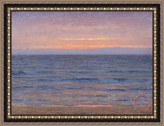 John Ottis Adams Sunset, Leland, Michigan Framed Painting