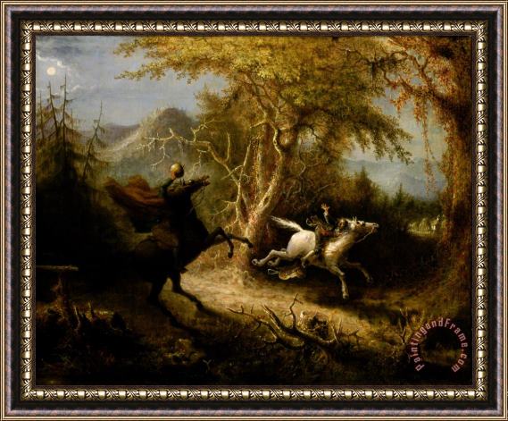 John Quidor The Headless Horseman Pursuing Ichabod Crane Framed Painting