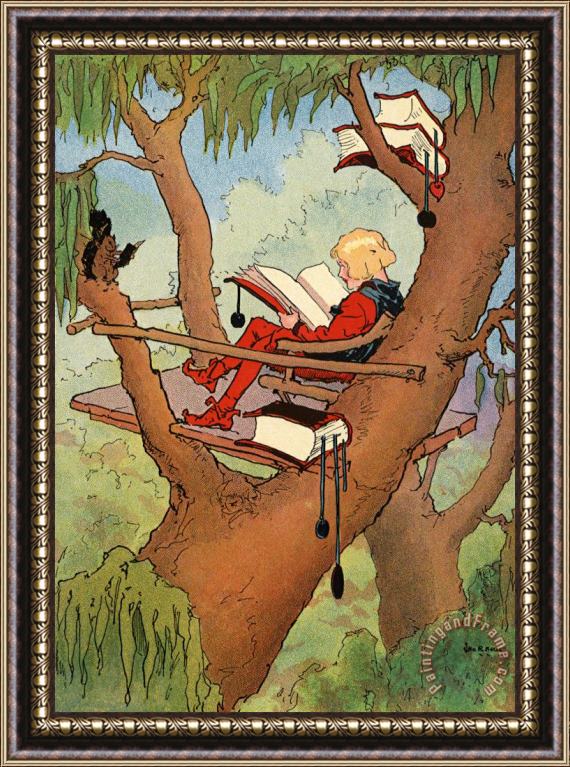 John R. Neill Land of Oz: Prince Inga in His 'tree Top' Rest Framed Print
