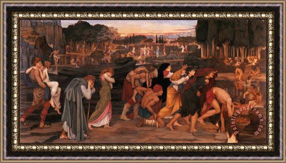 John Roddam Spencer Stanhope The Waters of Lethe by The Plains of Elysium Framed Print