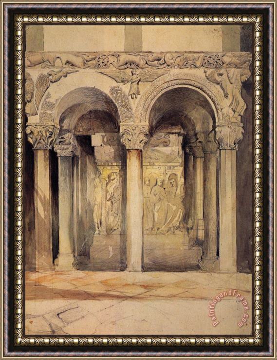 John Ruskin The Pulpit in The Church of S. Ambrogio Framed Print