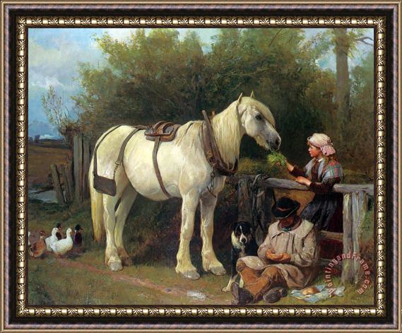 John Sargeant Noble, R.b.a The Welcome Rest Framed Painting