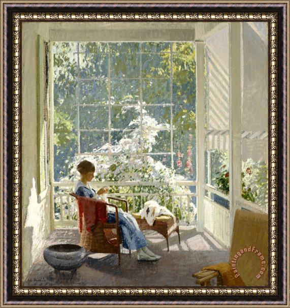 John Sharman At The End of The Porch Framed Print
