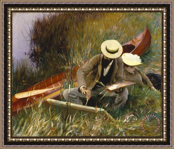 John Singer Sargent An Out of Doors Study Framed Painting