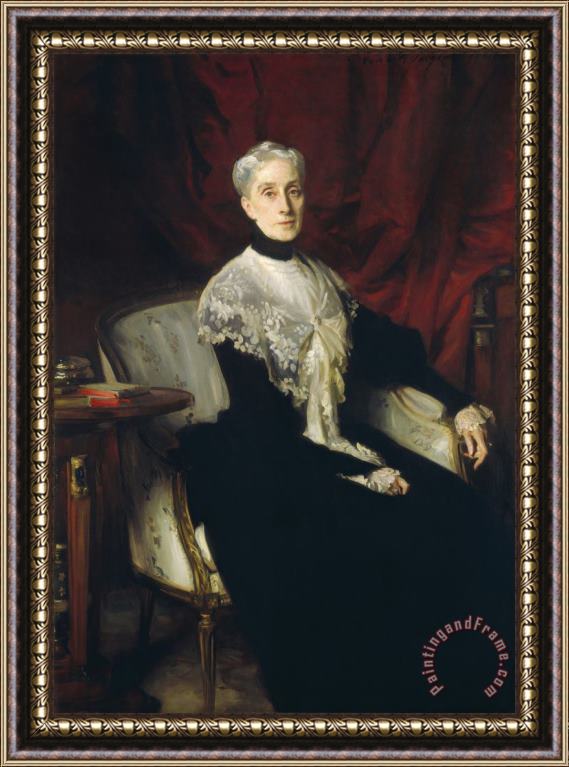 John Singer Sargent Ellen Peabody Endicott (mrs. William Crowninshield Endicott) Framed Painting