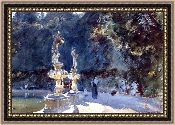 John Singer Sargent Florence Fountain Boboli Gardens Framed Painting