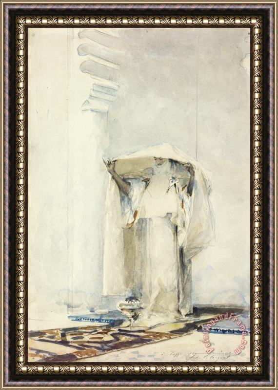 John Singer Sargent Incensing The Veil Framed Painting