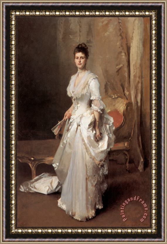 John Singer Sargent Mrs. Henry White Framed Painting