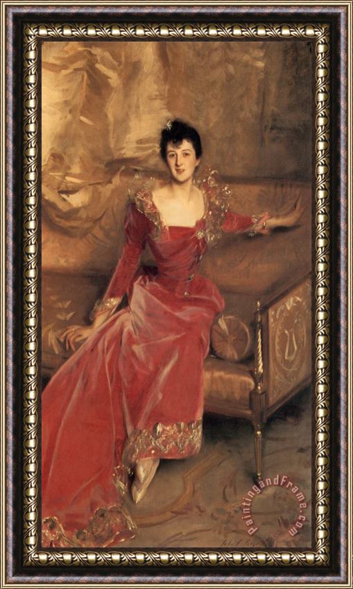 John Singer Sargent Mrs. Hugh Hammersley Framed Painting