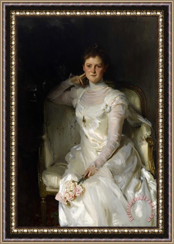 John Singer Sargent Mrs. Joshua Montgomery Sears (sarah Choate Sears) Framed Painting