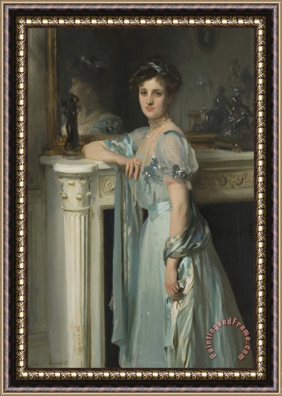 John Singer Sargent Mrs. Louis E. Raphael (henriette Goldschmidt) Framed Painting