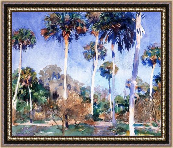 John Singer Sargent Palms 1917 Framed Painting