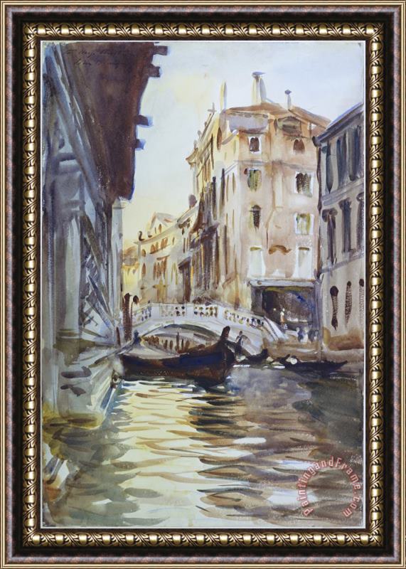 John Singer Sargent Ponte Della Canonica Framed Painting