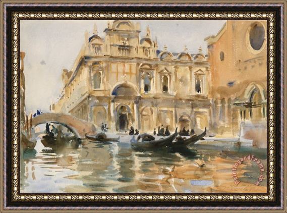 John Singer Sargent Rio Dei Mendicanti, Venice Framed Print