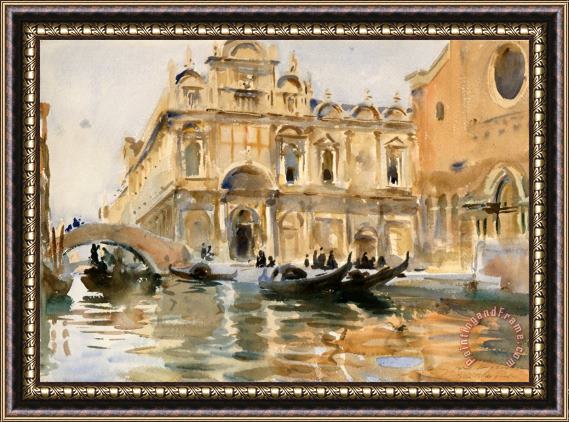 John Singer Sargent Rio Dei Mendicanti, Venice Framed Painting
