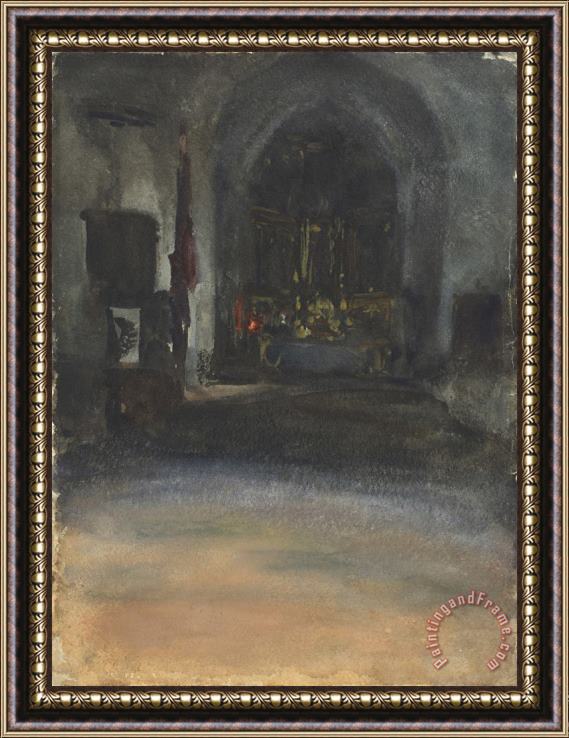John Singer Sargent Spanish Church Interior Framed Print