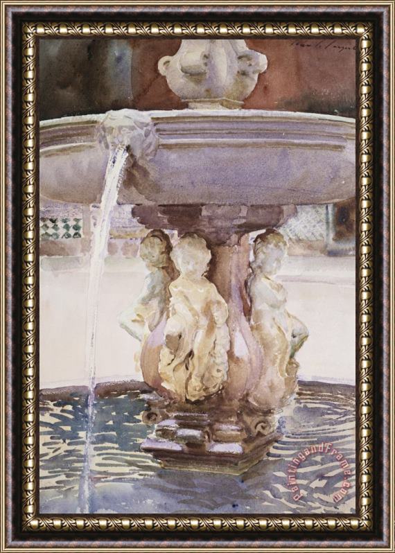 John Singer Sargent Spanish Fountain Framed Painting
